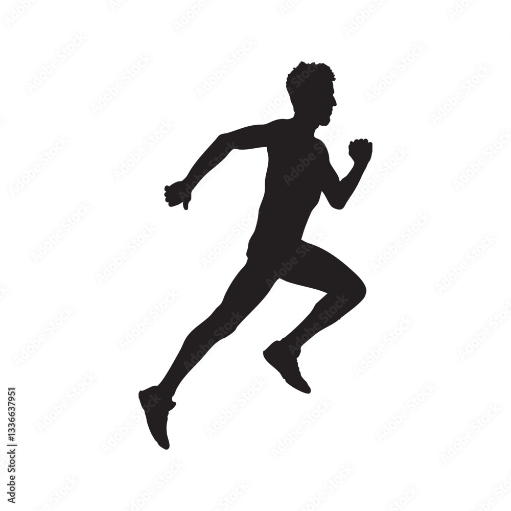 Silhouette of a woman marathon racer running, representing a healthy lifestyle and endurance.
Silhouette of a woman marathon racer running, representing a healthy lifestyle and endurance.