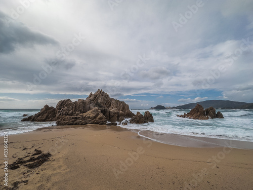 Obraz na płótnie Wild Coastal Waves Japan w salonie