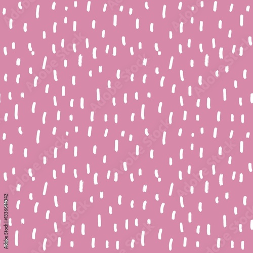 seamless pattern pink background with polka dots line stripes. Hand drawn can use for background and print