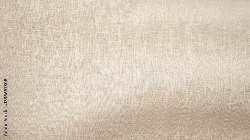 Fototapeta premium A close-up view of a smooth, beige fabric texture, showcasing a subtle woven pattern that adds depth and warmth.