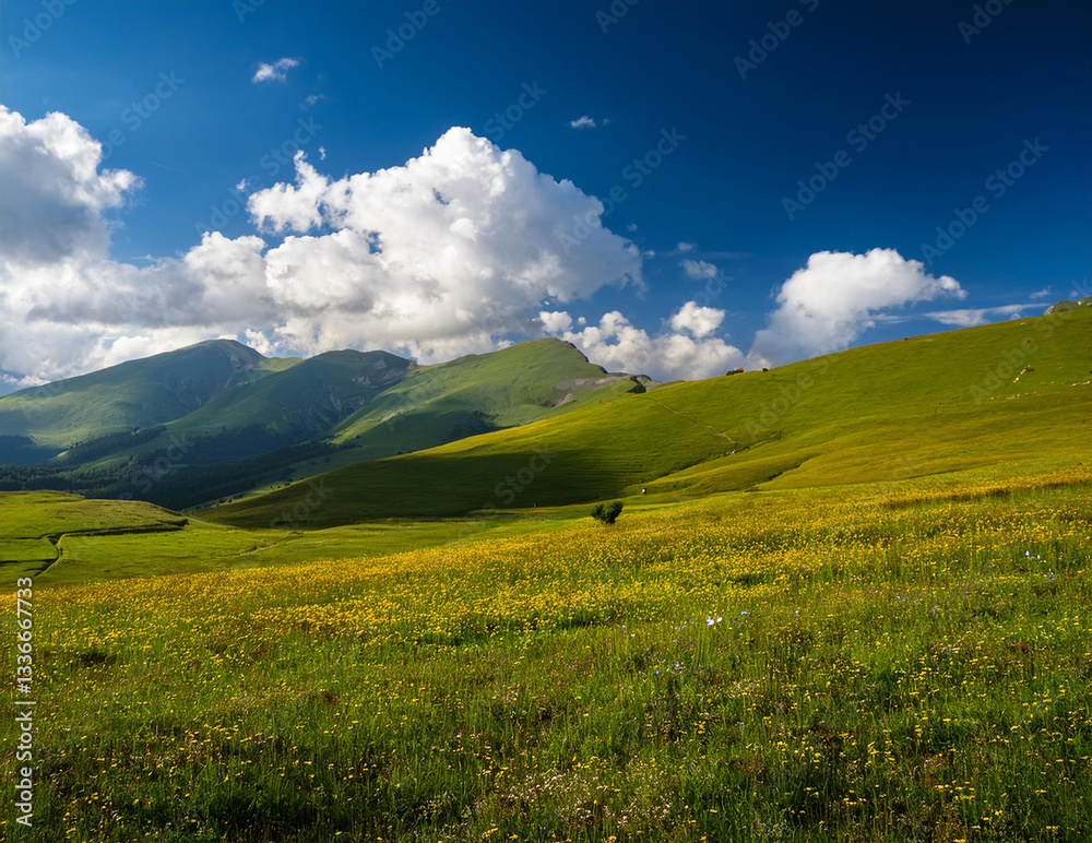 Obraz premium Generated image 夏の高原