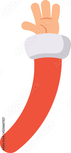 Santa Claus greeting hand gesture
