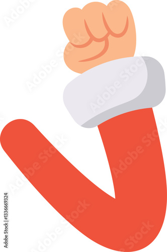 Santa Claus arm vector illustration