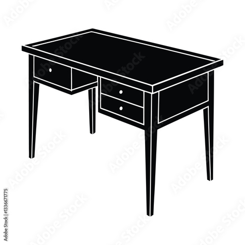 wooden table isolated on white