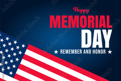 USA Memorial Day vector background