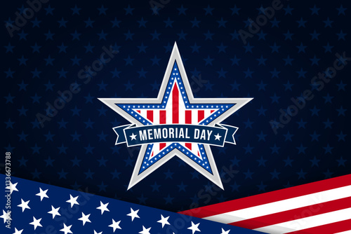 USA Memorial Day vector background