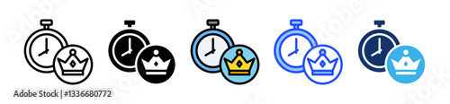 Best Time Icon Set With Multiple Style Collection