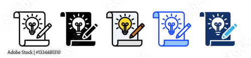 Idea Icon Set With Multiple Style Collection