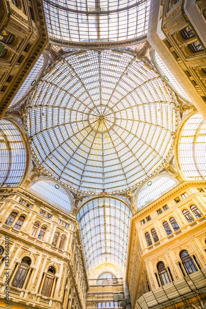 Obraz premium Galleria Umberto I, public shopping gallery in Naples.