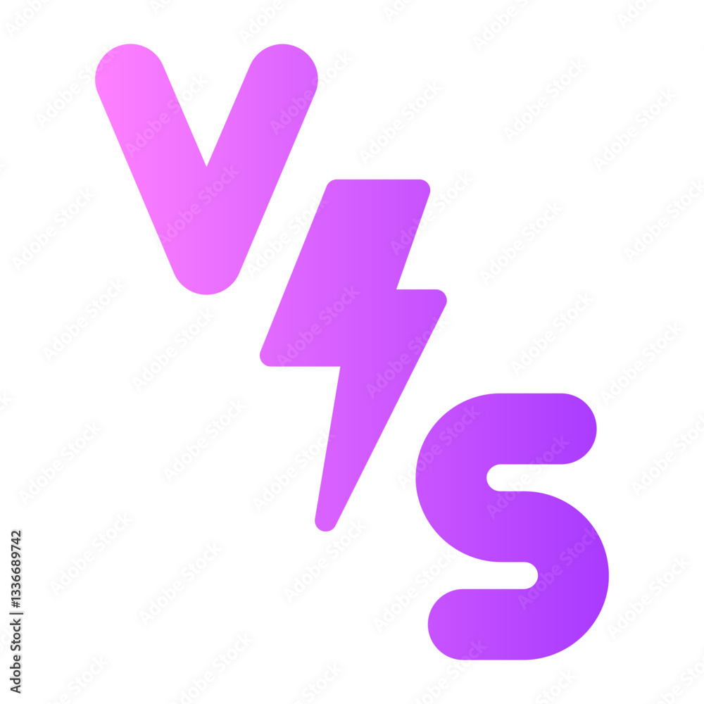 versus gradient icon versus gradient icon
