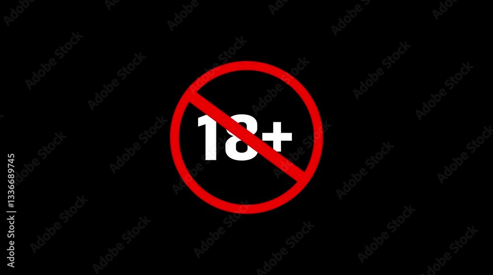 18+ not allowed icon.