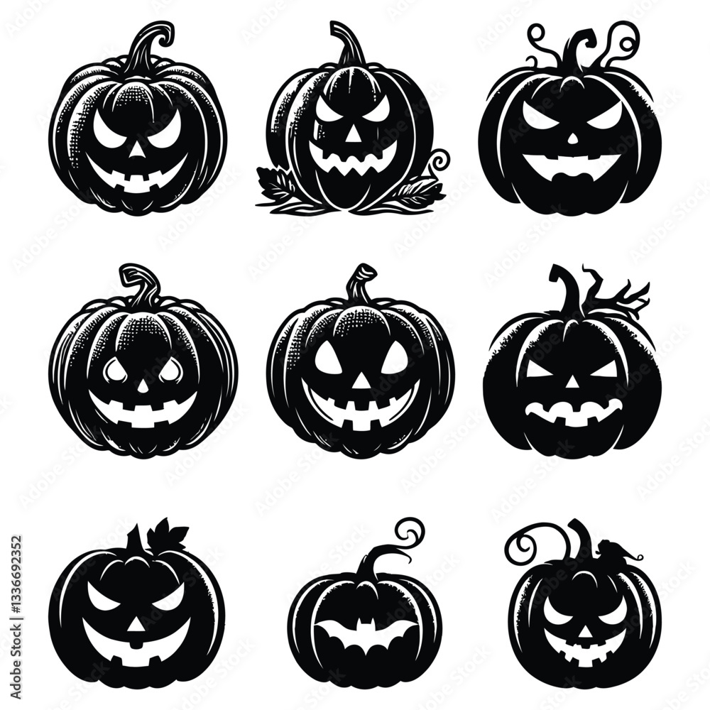 halloween pumpkin set