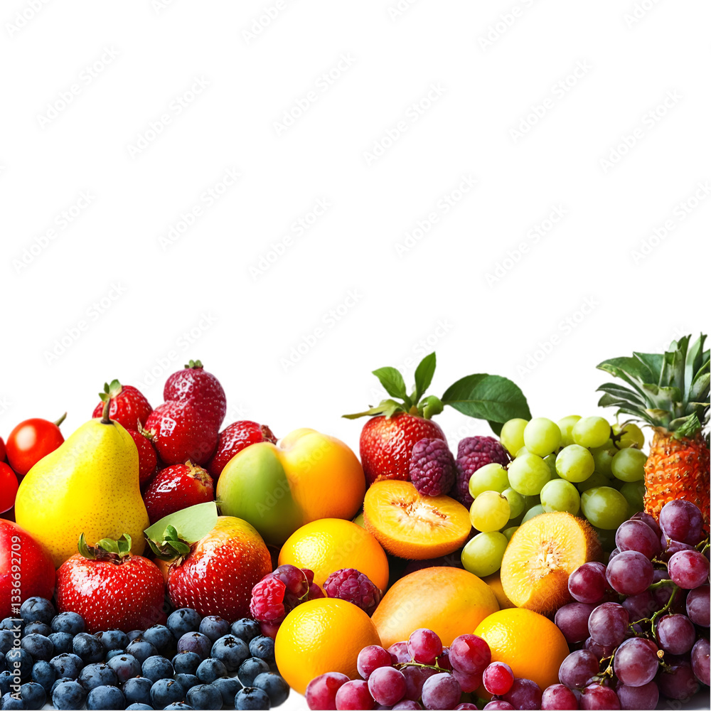 Fresh Fruit Abundance Strawberries Grapes Mango Pineapple More Fresh Fruit Abundance Strawberries Grapes Mango Pineapple More
