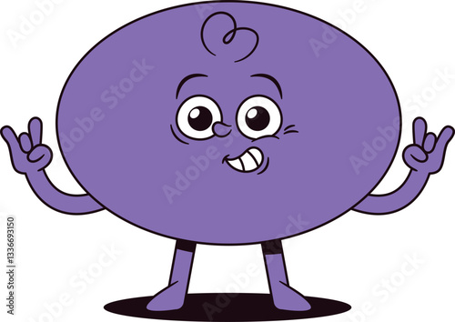Funky oval geometric figure emotion