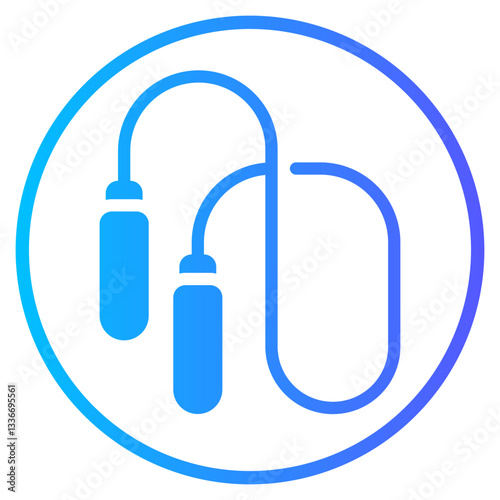skipping rope gradient icon