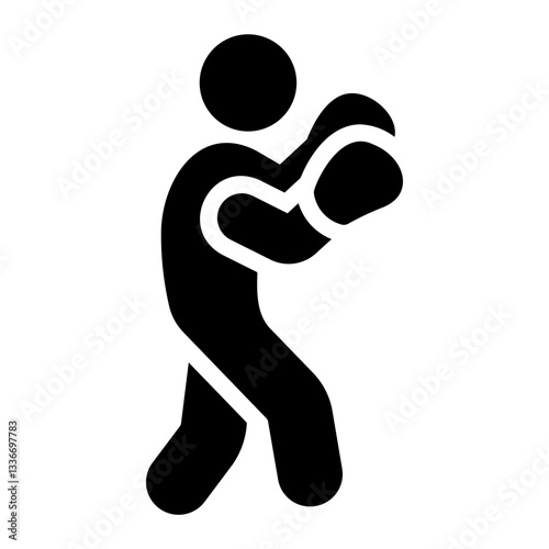 boxer glyph icon