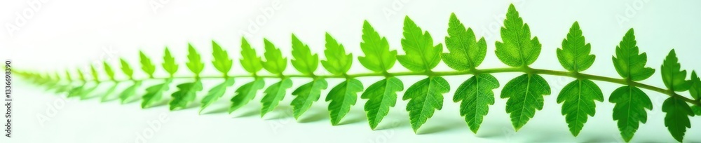 Green fern with intricate details on white surface, plants, natural, isolated Green fern with intricate details on white surface, plants, natural, isolated