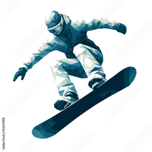 Snowboarder performing maneuver