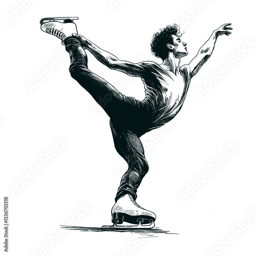 Skater performing on ice