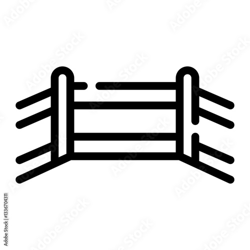 boxing ring line icon
