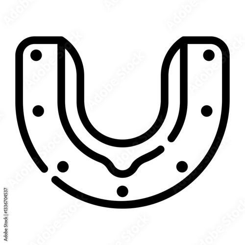 mouth guard line icon