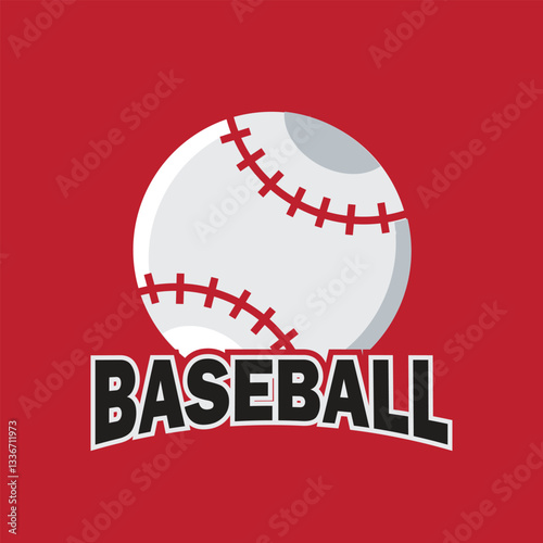 simple vector baseball team logo