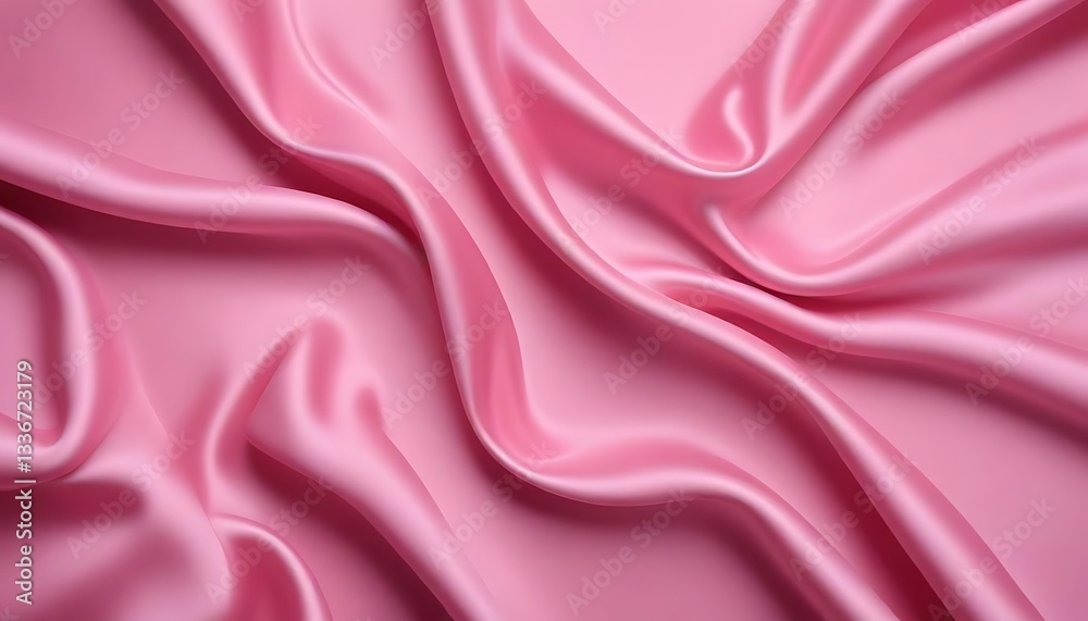 Fototapeta premium Elegant Pink Silk Drapes: A Luxurious Textured Background