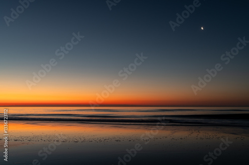 Calm Gradient Twilight Sky over Ocean