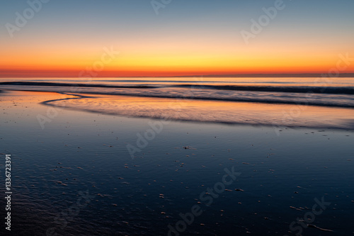 Tidal pool and Beach at Twilight