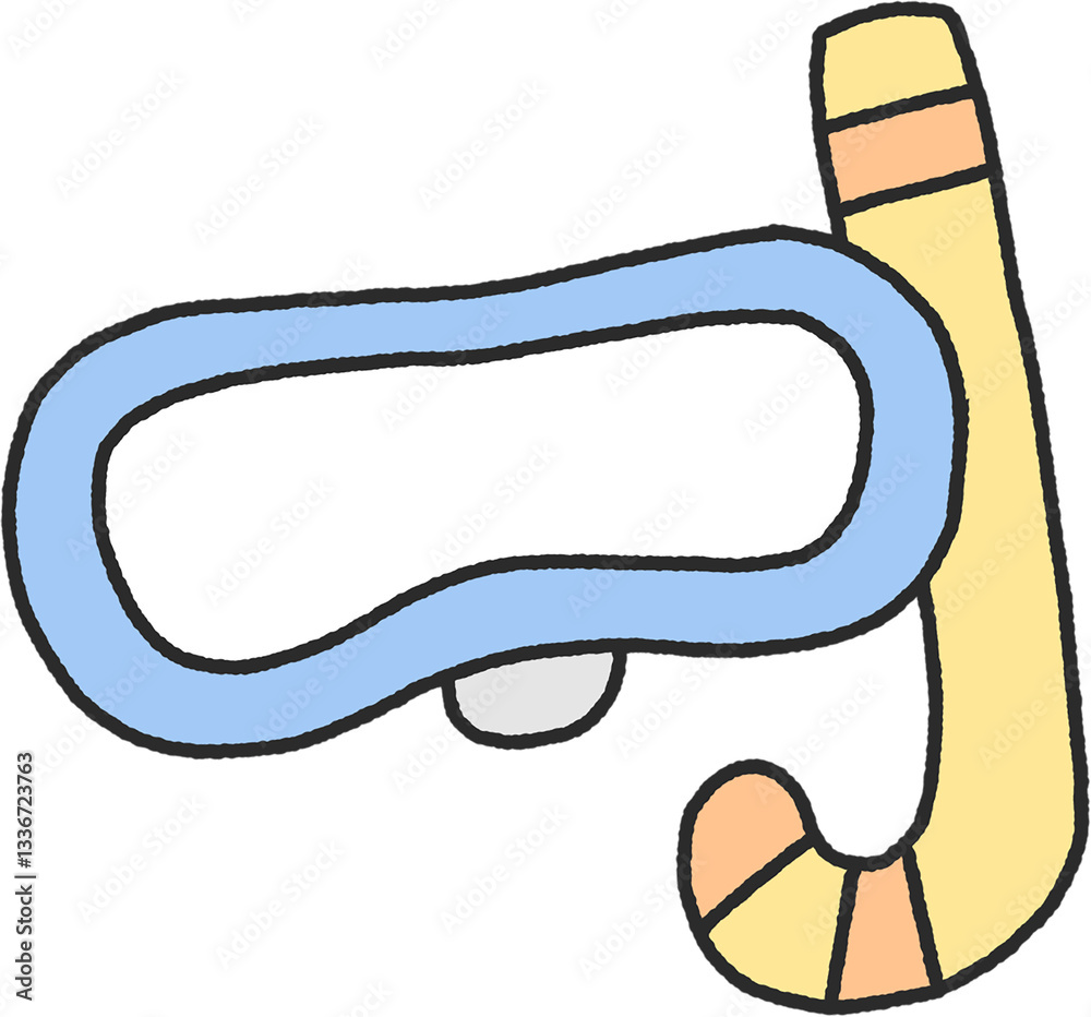 swimming goggles vector illustration