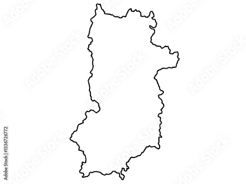 少しゆるい白い奈良県地図 近畿 西日本