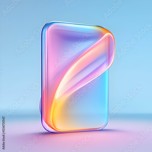 Wallpaper Mural Abstract Holographic Smartphone Screen with Colorful Gradient Torontodigital.ca