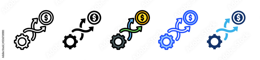 Adaptation Icon Set With Multiple Style Collection Adaptation Icon Set With Multiple Style Collection