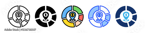 Market Positioning Icon Set With Multiple Style Collection