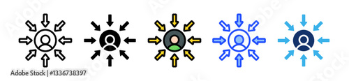 Customer Centricity Icon Set With Multiple Style Collection