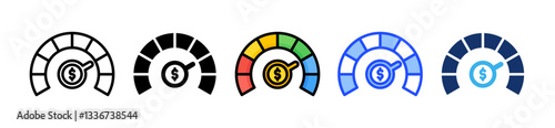 Value Based Pricing Icon Set With Multiple Style Collection