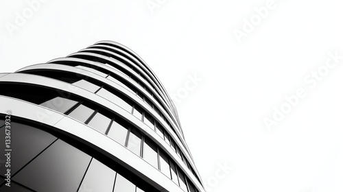 Minimalist black and white business architecture background, professional and timeless
