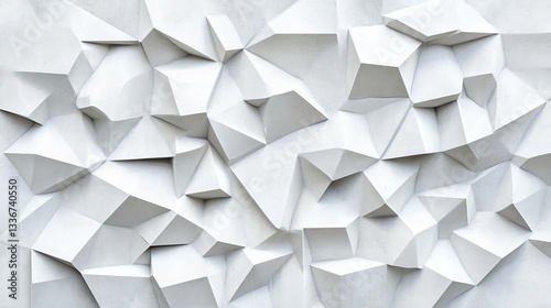 Seamless white and gray geometric lowpoly texture, clean and contemporary background