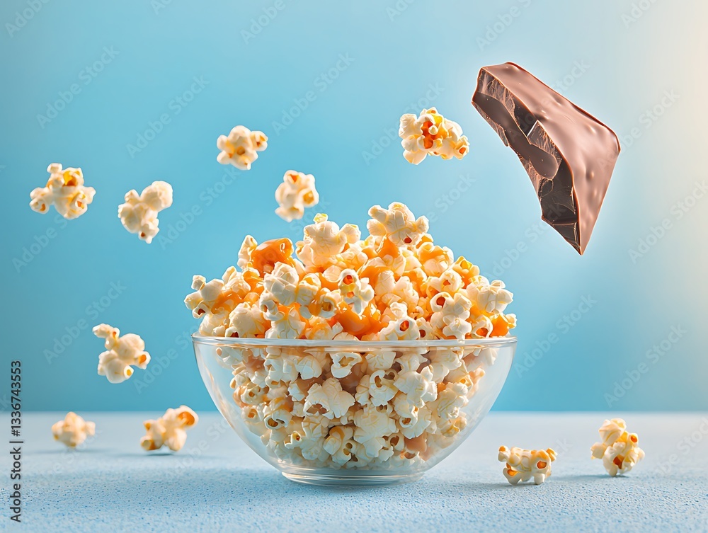 Caramel Popcorn & Chocolate for Airy Delight. Caramel Popcorn & Chocolate for Airy Delight.