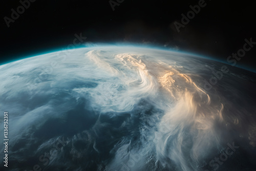 Planet with Cloudy Atmosphere