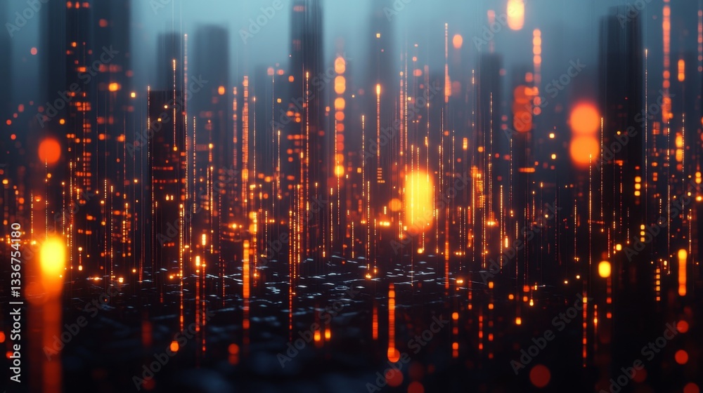 Obraz premium Illuminating forex candlestick patterns global trading markets digital art virtual environment aesthetic perspective abstract visualization