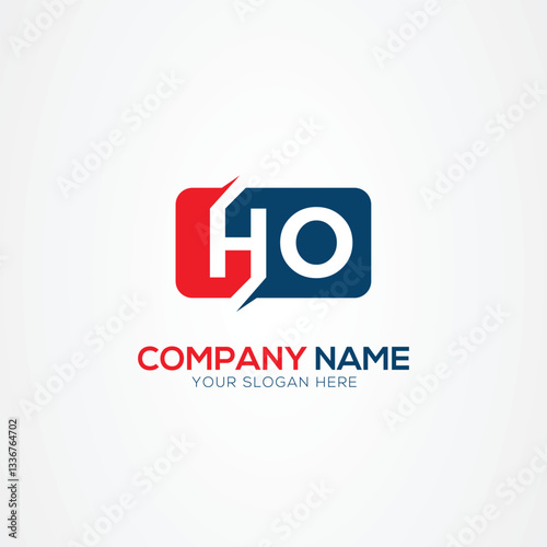 HO or OH Creative Modern Letters Logo Design Element