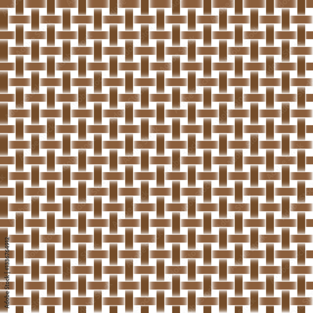 Seamless background with brown and white cells weaving. Vector graphics. Seamless background with brown and white cells weaving. Vector graphics.