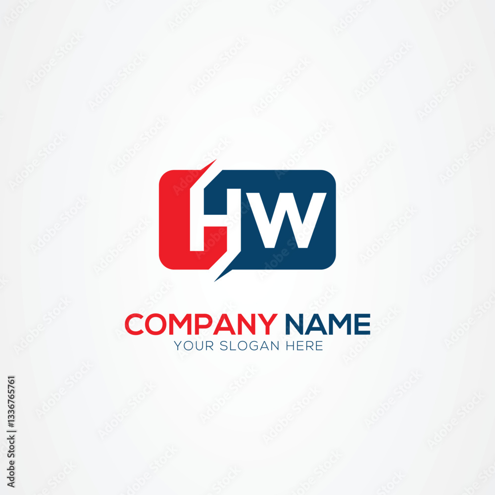 HW or WH Creative Modern Letters Logo Design Element HW or WH Creative Modern Letters Logo Design Element