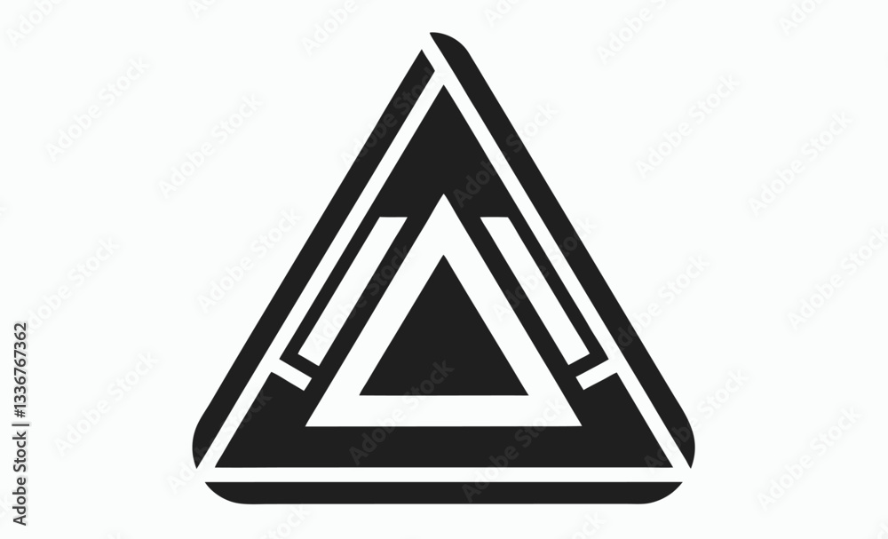 Vector exclamation warning triangle icon Vector exclamation warning triangle icon