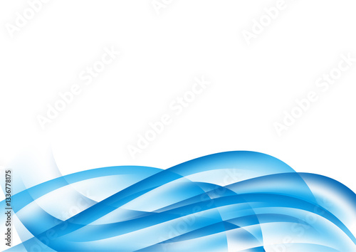 MINIMALIST ABSTRACT WAVE BACKGROUND BLUE CYAN