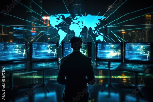 Technician at control center