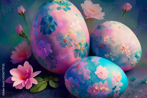 Obraz na płótnie Colorful Easter eggs