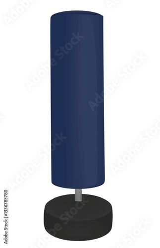 Blue  boxing bag. vector illustration