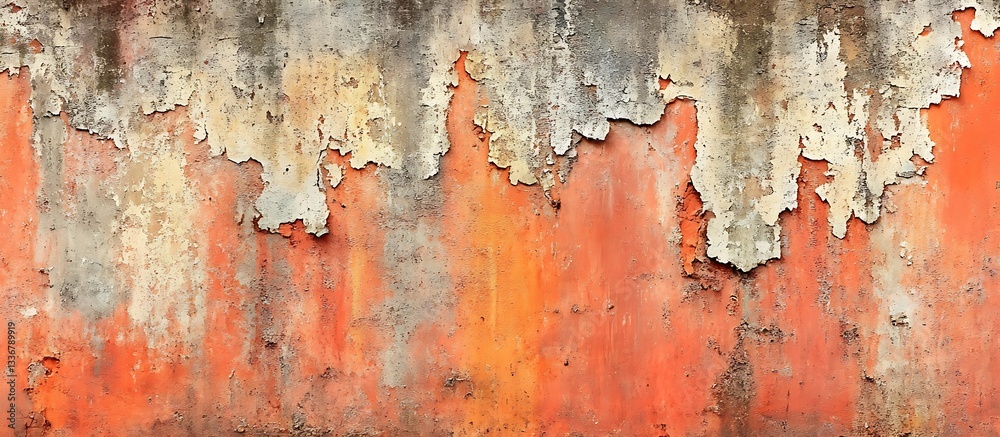 Weathered orange wall texture